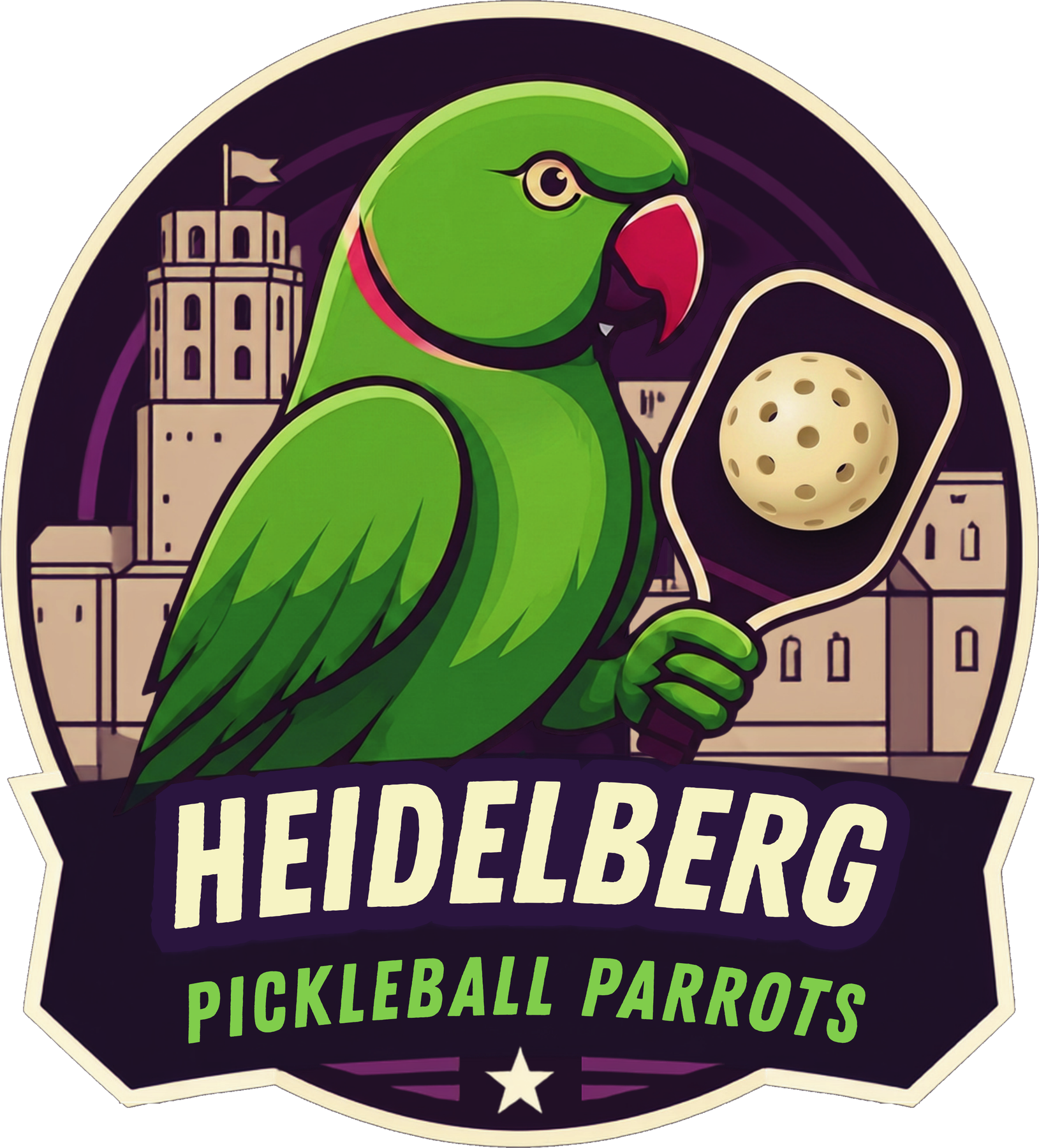 Heidelberger Pickleball Parrots crest